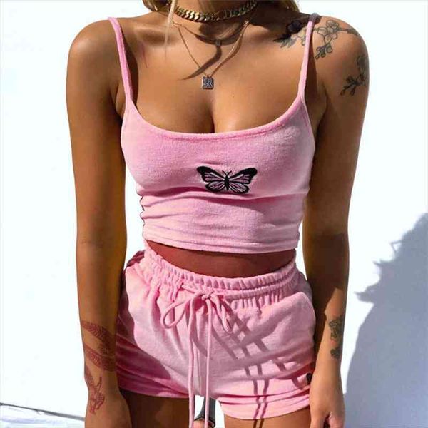 fashion two pieces sets for women girls butterfly print sport suits summer female strappy camis crop lace-up shorts outfits, Gray
fashion two pieces sets for women girls butterfly print sport suits summer female strappy camis crop lace-up shorts outfits, Gray