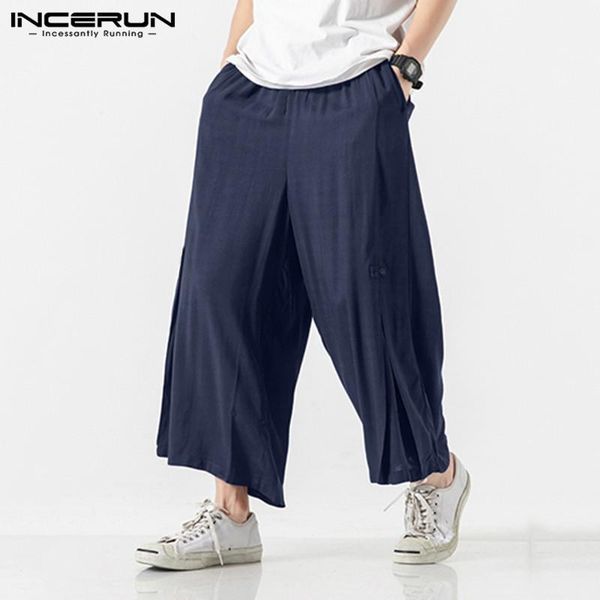 men's pants incerun 2021 men solid casual joggers elastic waist baggy streetwear trousers chinese style vintage wide leg 5xl, Black
men's pants incerun 2021 men solid casual joggers elastic waist baggy streetwear trousers chinese style vintage wide leg 5xl, Black