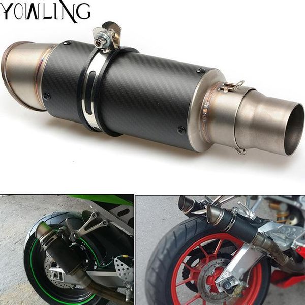 motorcycle exhaust system laser marking logo stainless steel 61mm universal pipe muffler racing with sticker hooks
motorcycle exhaust system laser marking logo stainless steel 61mm universal pipe muffler racing with sticker hooks