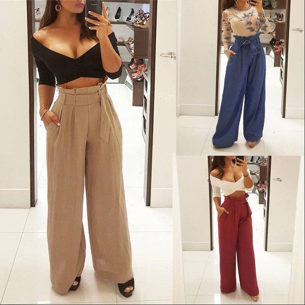 fashion palazzo culottes ol women pant office loose stretch high waist wide leg solid long trousers, Black;white
fashion palazzo culottes ol women pant office loose stretch high waist wide leg solid long trousers, Black;white