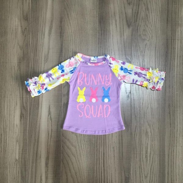 arrival easter baby girls lavender bunny squad cotton boutique t shirt raglan children clothes ruffles icing sleeve, White
arrival easter baby girls lavender bunny squad cotton boutique t shirt raglan children clothes ruffles icing sleeve, White