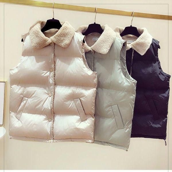 women's vests vest women plus size cotton-padded jacket coat spring, autumn and winter loose slimming solid waistcoat, Black;white
women's vests vest women plus size cotton-padded jacket coat spring, autumn and winter loose slimming solid waistcoat, Black;white