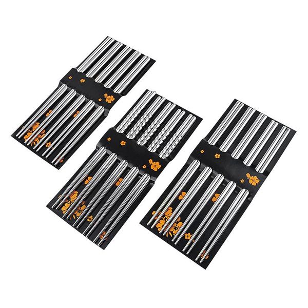 chopsticks 5 pairs stainless steel square chinese stylish healthy light weight metal non-slip design kitchen
chopsticks 5 pairs stainless steel square chinese stylish healthy light weight metal non-slip design kitchen