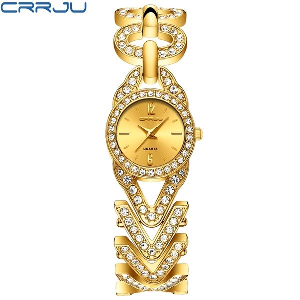 women watches crrju golden waterproof wrist watch fashion jewelry bracelet stainless steel quartz watches male gift watch 210517, Slivery;brown
women watches crrju golden waterproof wrist watch fashion jewelry bracelet stainless steel quartz watches male gift watch 210517, Slivery;brown