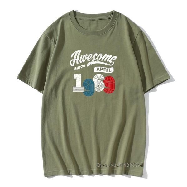 men's t-shirts man's awesome since april 1969 shirt vintage 49th humorous t shirts funny short sleeve pure cotton tees, White;black
men's t-shirts man's awesome since april 1969 shirt vintage 49th humorous t shirts funny short sleeve pure cotton tees, White;black