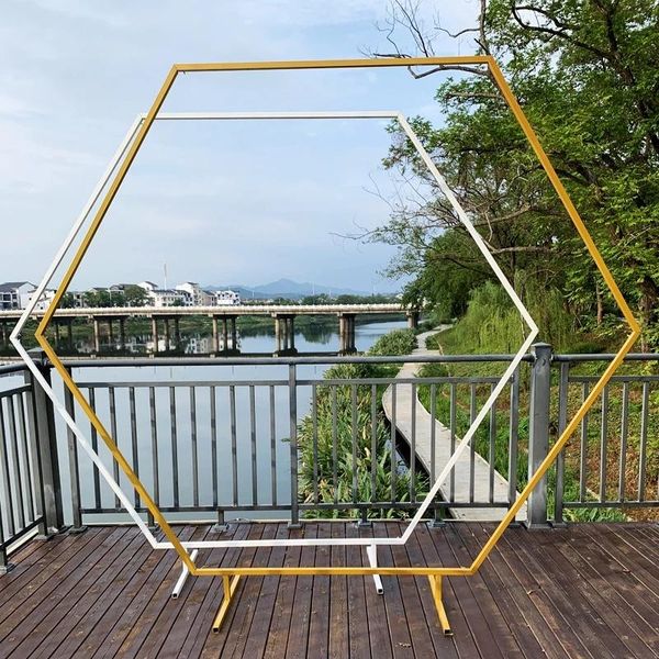 party decoration wedding arch frame hexagonal iron background birthday stage outdoor lawn flower diy
party decoration wedding arch frame hexagonal iron background birthday stage outdoor lawn flower diy