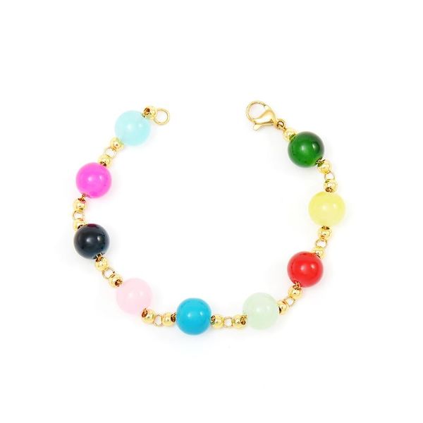 beaded, strands tengtengfit candy series 8mm multi-color glass bead, 14k gold plated beads chain bracelet, Black
beaded, strands tengtengfit candy series 8mm multi-color glass bead, 14k gold plated beads chain bracelet, Black