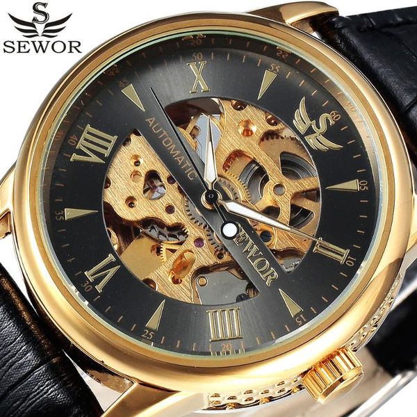 gold automatic mechanical watch mens skeleton watches clock leather business relogio masculino wristwatches, Slivery;brown
gold automatic mechanical watch mens skeleton watches clock leather business relogio masculino wristwatches, Slivery;brown