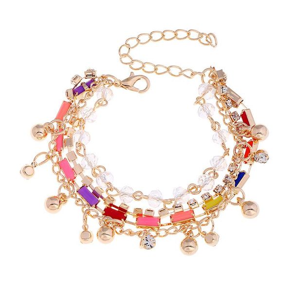 charm bracelets mutilayer crystal beads bracelet for women girls colorful pendant link chain femme bangle summer fashion jewelry, Golden;silver
charm bracelets mutilayer crystal beads bracelet for women girls colorful pendant link chain femme bangle summer fashion jewelry, Golden;silver