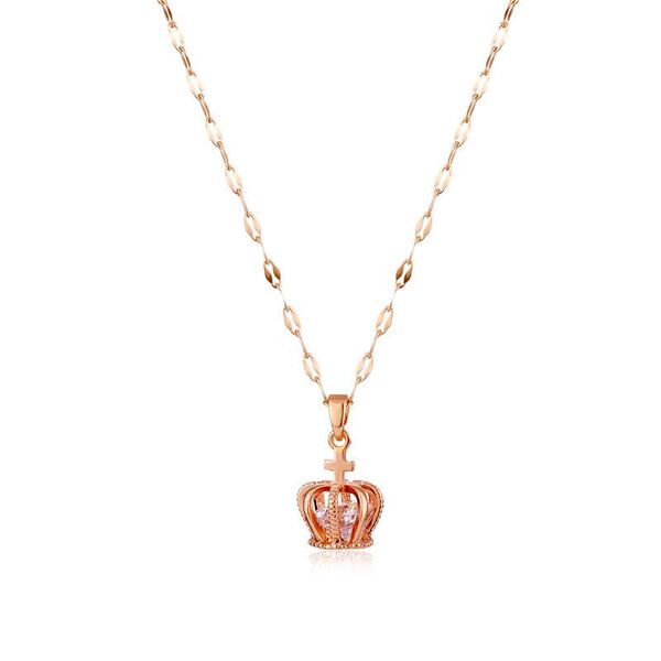 pendant necklaces fashion jewelry luxurious crown titanium steel women's zircon clavicle necklace bridal for women, Silver
pendant necklaces fashion jewelry luxurious crown titanium steel women's zircon clavicle necklace bridal for women, Silver