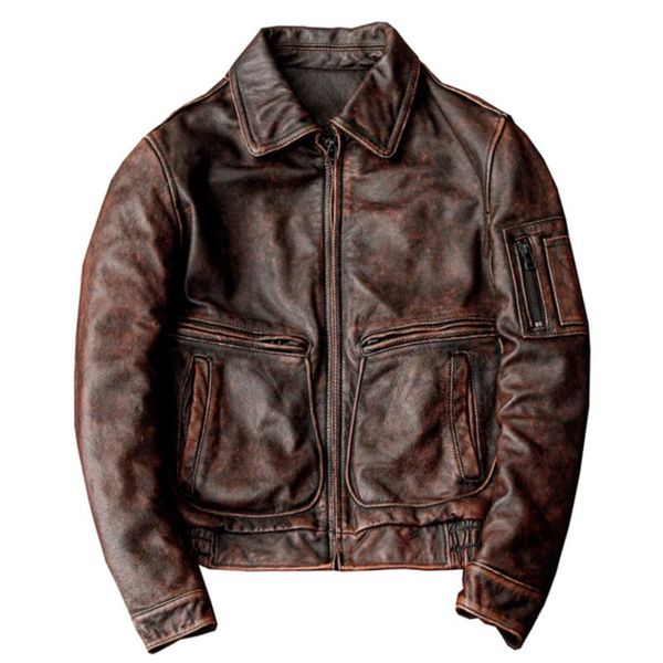 men's leather & faux spring autumn vintage genuine jackets for men 2021 retro cowhide coats male casual flight suit clothing plus size, Black
men's leather & faux spring autumn vintage genuine jackets for men 2021 retro cowhide coats male casual flight suit clothing plus size, Black