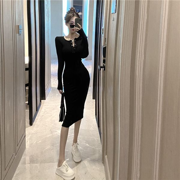 autumn fashion high waist midi sleeves bodycon hip dress black, Black;gray
autumn fashion high waist midi sleeves bodycon hip dress black, Black;gray