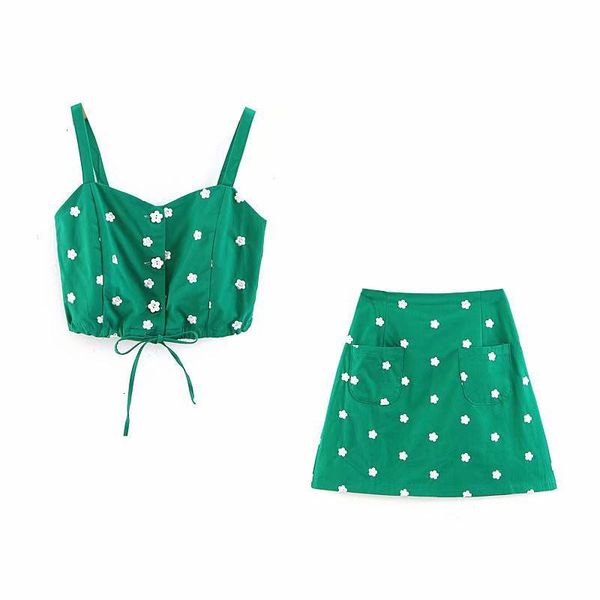 two piece dress 2pcs women summer fashion sets wild retro floral botton embroidery lace up camis + mini skirt l, White
two piece dress 2pcs women summer fashion sets wild retro floral botton embroidery lace up camis + mini skirt l, White