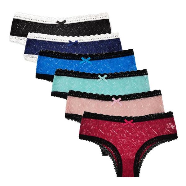 women's panties 6 pcs / lot low rise lace transparent women briefs 9502, Black;pink
women's panties 6 pcs / lot low rise lace transparent women briefs 9502, Black;pink