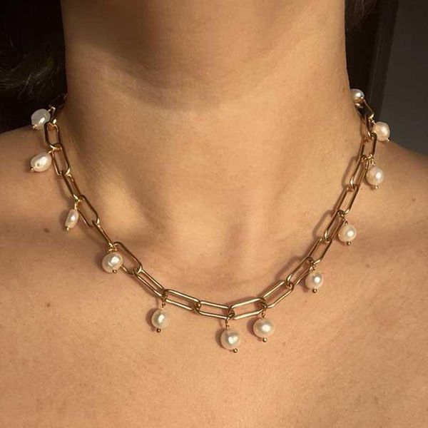 chains fashion punk miami simulated pearls tassel chain necklace collar statement gold color thick women jewelry, Silver
chains fashion punk miami simulated pearls tassel chain necklace collar statement gold color thick women jewelry, Silver
