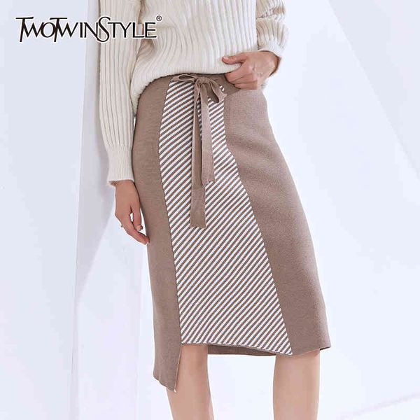 twotwinstyle striped skirt for women high waist patchwork lace up bowknot elegant mid skirts female autumn clothing fashion 210517, Black
twotwinstyle striped skirt for women high waist patchwork lace up bowknot elegant mid skirts female autumn clothing fashion 210517, Black
