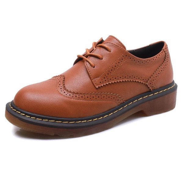 dress shoes fall & spring british style retro women's leather brogue thick heel female oxfords leisure round toe lace-up size: 34--43, Black
dress shoes fall & spring british style retro women's leather brogue thick heel female oxfords leisure round toe lace-up size: 34--43, Black