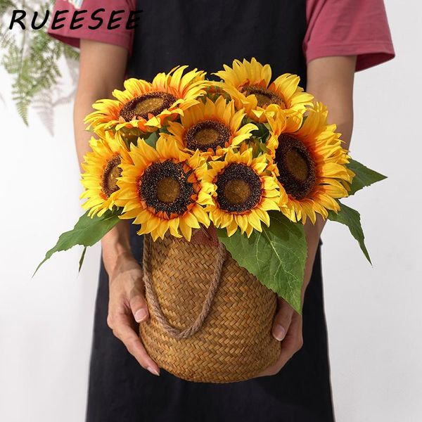 decorative flowers & wreaths artificial 36cm big silk cloth sunflower bouquets living room home stage background layout shooting decoration
decorative flowers & wreaths artificial 36cm big silk cloth sunflower bouquets living room home stage background layout shooting decoration