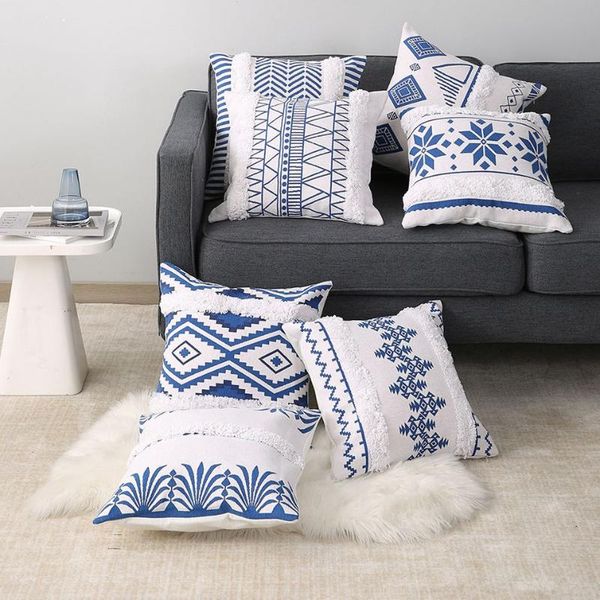cushion/decorative pillow blue geometric cushion cover scandinave decor chaise sofa throw case moroccan home cojines
cushion/decorative pillow blue geometric cushion cover scandinave decor chaise sofa throw case moroccan home cojines
