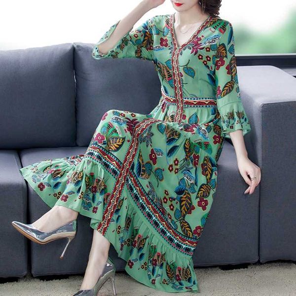 summer elegant floral beach maxi sundress boho mulberry silk midi dresses 210531, Black;gray
summer elegant floral beach maxi sundress boho mulberry silk midi dresses 210531, Black;gray