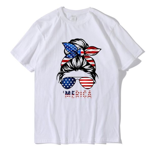 men's t-shirts 4th of july womens 'merica america flag funny mom turban messy bun hair sunglasses shirt short sleeve t-shirt, White;black
men's t-shirts 4th of july womens 'merica america flag funny mom turban messy bun hair sunglasses shirt short sleeve t-shirt, White;black