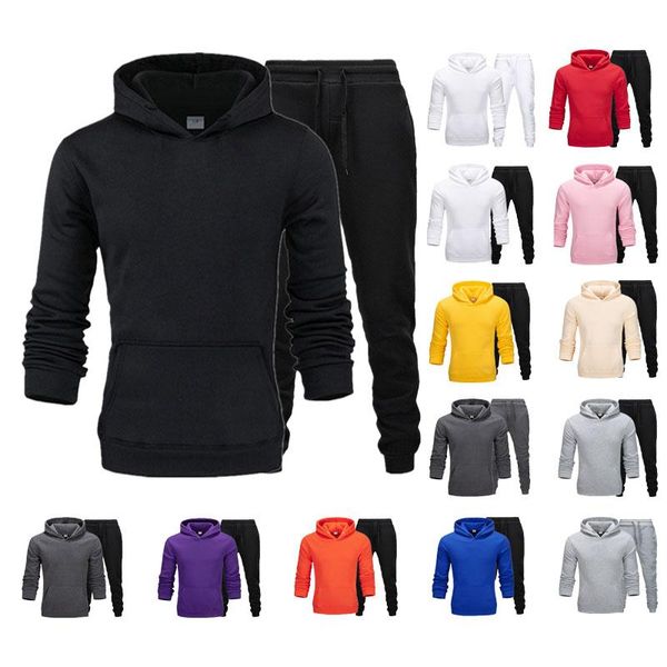 men's tracksuits men solid color casual sets autumn hoodies + pants two-piece tracksuit trendy sportswear set male, Gray
men's tracksuits men solid color casual sets autumn hoodies + pants two-piece tracksuit trendy sportswear set male, Gray
