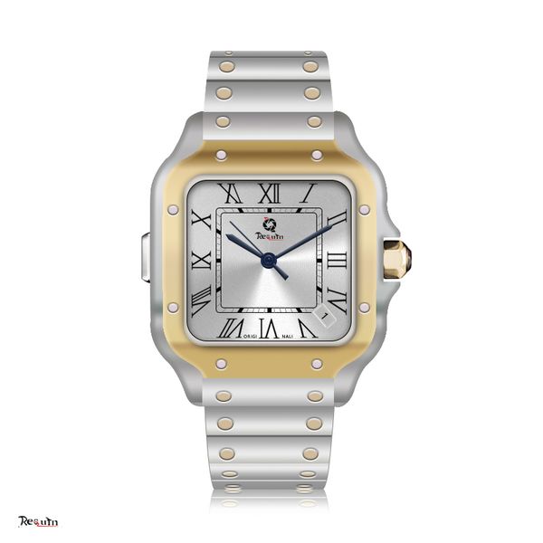 men's automatic mechanical watch requin santo silver white stainless steel case gold three-hand dial 100xl sapphire waterproof w2sa 40m, Slivery;brown
men's automatic mechanical watch requin santo silver white stainless steel case gold three-hand dial 100xl sapphire waterproof w2sa 40m, Slivery;brown