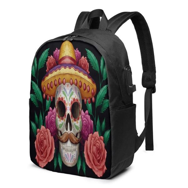 backpack school bag for boy and girl watercolor dia de muertos skull with usb charging funny daypack teenager student
backpack school bag for boy and girl watercolor dia de muertos skull with usb charging funny daypack teenager student