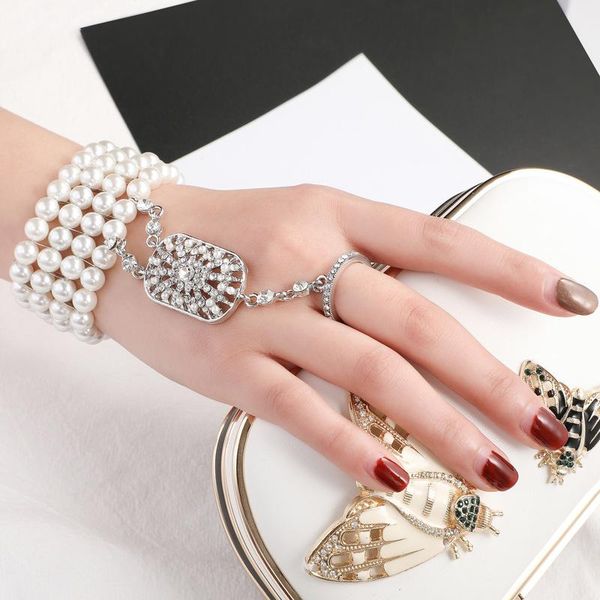 earrings & necklace pearl bracelet ring set austrian crystals imitation accessory, Silver
earrings & necklace pearl bracelet ring set austrian crystals imitation accessory, Silver