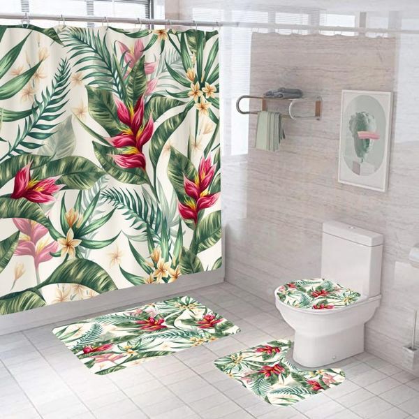 shower curtains leaves bathroom decor curtain 4pcs set toilet cover non-slip bath mat rug waterproof polyester seat u shape carpet
shower curtains leaves bathroom decor curtain 4pcs set toilet cover non-slip bath mat rug waterproof polyester seat u shape carpet