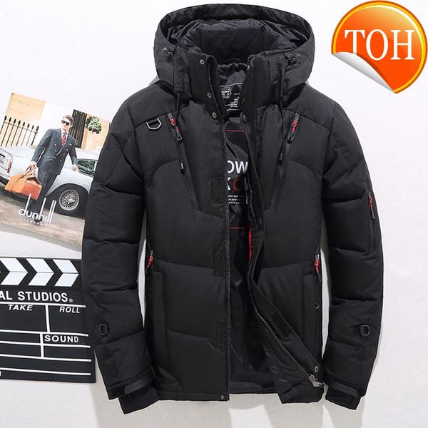 white duck down jacket men's warm hooded thick puffer coat male casual overcoat thermal winter parka men, Black
white duck down jacket men's warm hooded thick puffer coat male casual overcoat thermal winter parka men, Black