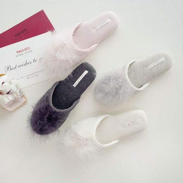 small fresh and sweet hollow cotton breathable home slippers women ladies furry silent office, Black
small fresh and sweet hollow cotton breathable home slippers women ladies furry silent office, Black