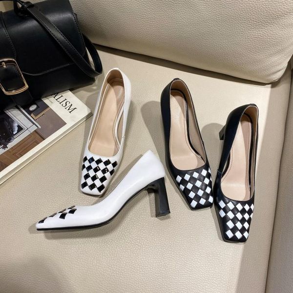 stylish checkered shoes women square toe natural genuine cow leather pumps high heels black beige sheepskin insole office dress
stylish checkered shoes women square toe natural genuine cow leather pumps high heels black beige sheepskin insole office dress