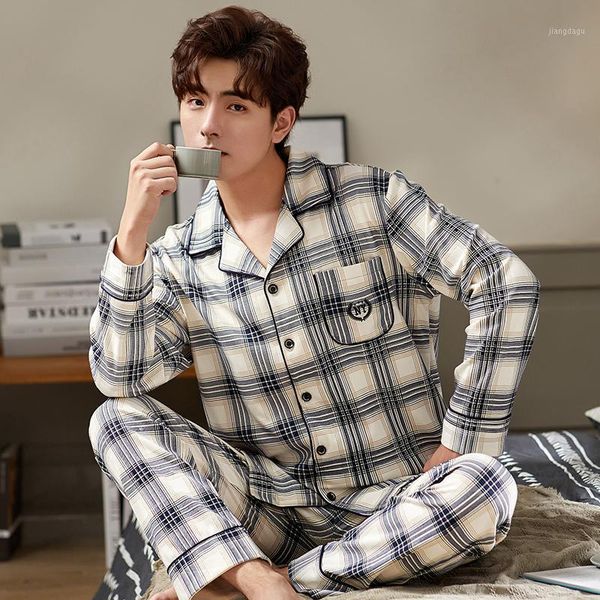 2pieces/set men's 100% cotton homewear pajamas elegant male casual sleepwear autumn winter large size comfortable sleep pyjama, Black;brown
2pieces/set men's 100% cotton homewear pajamas elegant male casual sleepwear autumn winter large size comfortable sleep pyjama, Black;brown
