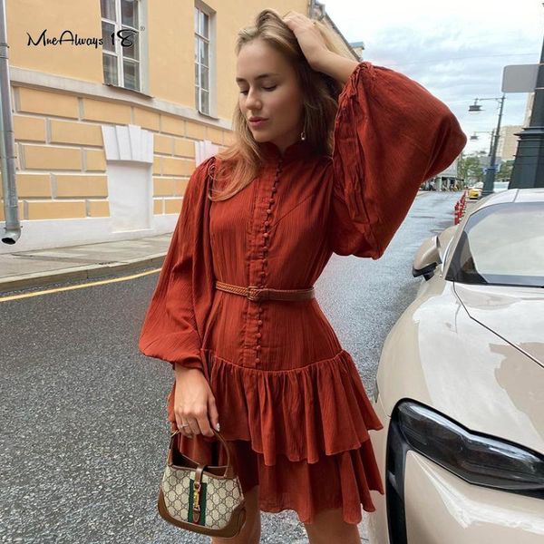 casual dresses mnealways18 cascading ruffle vintage women dress puff sleeves pleated stand collar classy button court a-line autumn, Black;gray
casual dresses mnealways18 cascading ruffle vintage women dress puff sleeves pleated stand collar classy button court a-line autumn, Black;gray