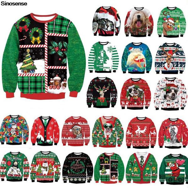 men's sweaters men women ugly christmas sweater 3d funny print autumn long sleeve crew neck sweatshirt pullover holiday party xmas jump, White;black
men's sweaters men women ugly christmas sweater 3d funny print autumn long sleeve crew neck sweatshirt pullover holiday party xmas jump, White;black