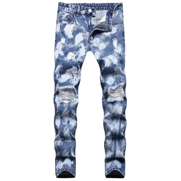 men's jeans 2021 streetwear casual pants trend slim ripped trousers fashion business work, Blue
men's jeans 2021 streetwear casual pants trend slim ripped trousers fashion business work, Blue