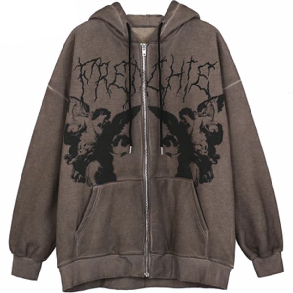 men's jackets hip hop men streetwear with hoodie jacket harajuku cotton fleece autumn angel dark printing 5bry, Black;brown
men's jackets hip hop men streetwear with hoodie jacket harajuku cotton fleece autumn angel dark printing 5bry, Black;brown