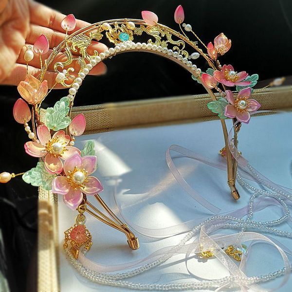 party masks ancient style hanfu halo hair crown kc girly cosplay pearl tassel ribbon kanzashi hoop gorgeous classical headwear props
party masks ancient style hanfu halo hair crown kc girly cosplay pearl tassel ribbon kanzashi hoop gorgeous classical headwear props