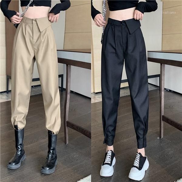 suit pants women's autumn 2021 korean large size work sweatpants women baggy casual elastic waist & capris, Black;white
suit pants women's autumn 2021 korean large size work sweatpants women baggy casual elastic waist & capris, Black;white