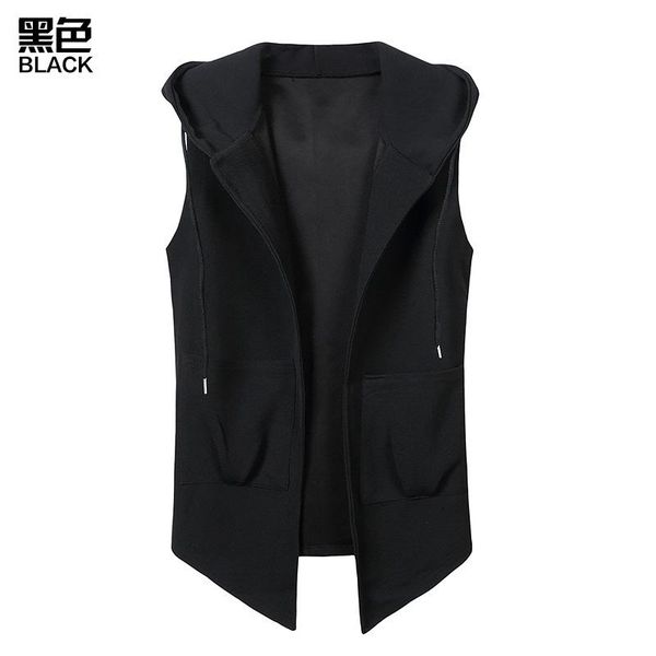men' tank vest lightweight sleeveless hooded jacket fitness men fashion loose casual, White;black
men' tank vest lightweight sleeveless hooded jacket fitness men fashion loose casual, White;black