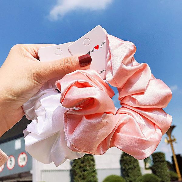 hair accessories pure silk satin fashion hairring simple basic french temperament gentle women's headdress rope, Slivery;white
hair accessories pure silk satin fashion hairring simple basic french temperament gentle women's headdress rope, Slivery;white