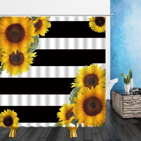 shower curtains cartoons flowers stripe yellow sunflower plant 3d waterproof polyester cloth bathroom decor with hooks 
shower curtains cartoons flowers stripe yellow sunflower plant 3d waterproof polyester cloth bathroom decor with hooks