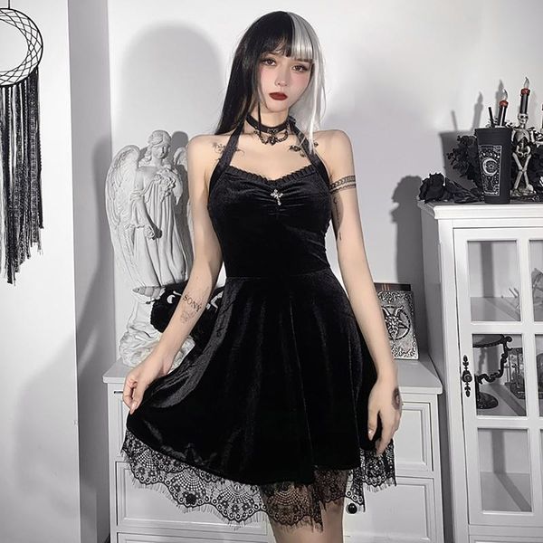 casual dresses ins gothic velvet black dress women's retro lace harajuku high waist bodycon aesthetic party club, Black;gray
casual dresses ins gothic velvet black dress women's retro lace harajuku high waist bodycon aesthetic party club, Black;gray