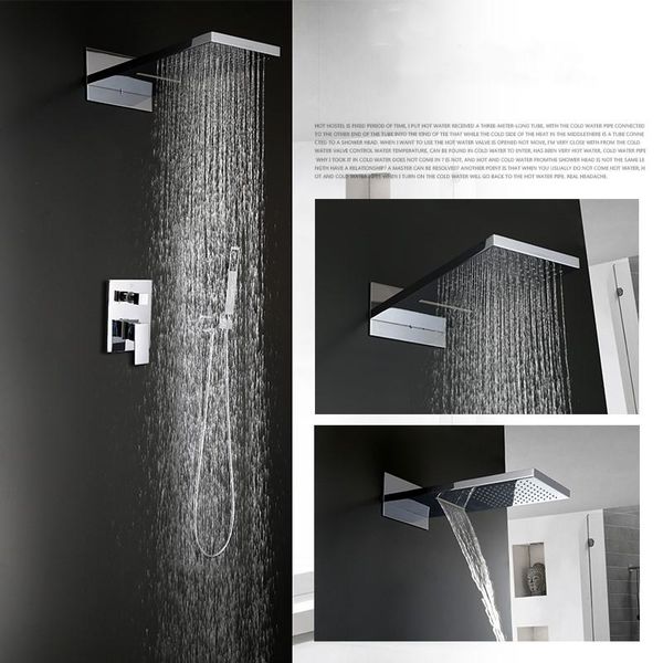 solid brass three functions bathroom shower faucet set with waterfall rainfall mode brass shower head handheld head
solid brass three functions bathroom shower faucet set with waterfall rainfall mode brass shower head handheld head