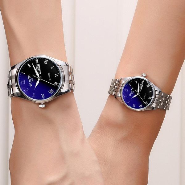 wristwatches couple's watch man and ladies double calendar quartz fashion blueray couple gift trending reloj de numero para mujer, Slivery;brown
wristwatches couple's watch man and ladies double calendar quartz fashion blueray couple gift trending reloj de numero para mujer, Slivery;brown