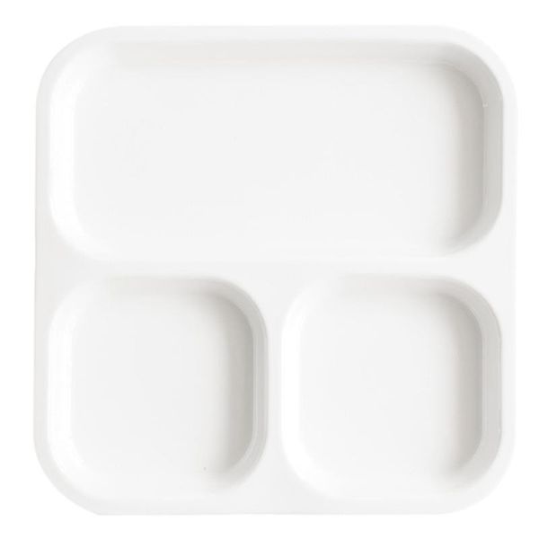 dishes & plates 1pc square household breakfast compartment plate ceramic (3-grid)
dishes & plates 1pc square household breakfast compartment plate ceramic (3-grid)