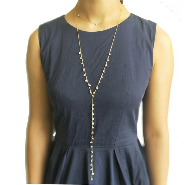 pendant necklaces design fashion women elegant micro pave zircon round dot lariat long y necklace cz station jewelry 70+5cm, Silver
pendant necklaces design fashion women elegant micro pave zircon round dot lariat long y necklace cz station jewelry 70+5cm, Silver