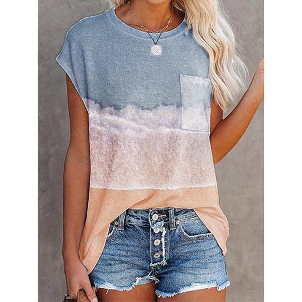 women's t-shirt short-sleeved pockets women printed round neck tshirts drop-shoulder loose summer streetwear tshirt, White
women's t-shirt short-sleeved pockets women printed round neck tshirts drop-shoulder loose summer streetwear tshirt, White