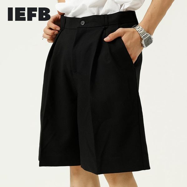 men's shorts iefb clothing white suit korean trend simple black apricot knee length 2021 summer clothes 9y7815, White;black
men's shorts iefb clothing white suit korean trend simple black apricot knee length 2021 summer clothes 9y7815, White;black